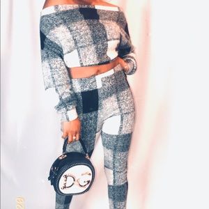 Checkered Jogger Set